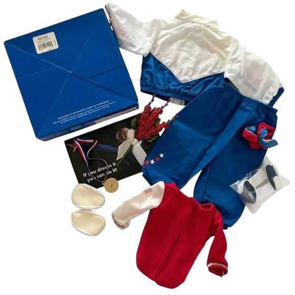 American Girl Doll Patriotic Gymnastics Set Two-in-One NOS 2004-2006 Retired - Picture 6 of 13
